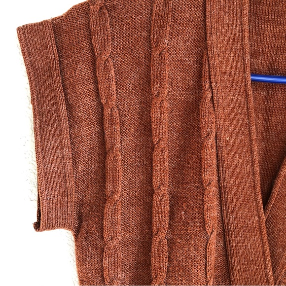 Women’s Vest 100% Wool Orange color Size Small - Picture 3 of 6